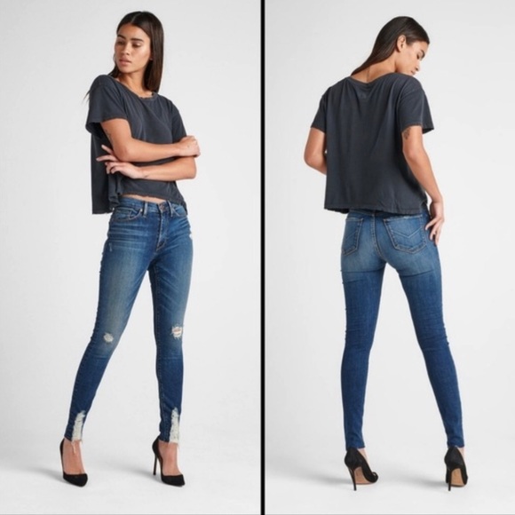 Hudson Barbara Super Skinny Distressed Jeans - Picture 8 of 8